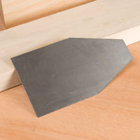 beveled end hollow scraper